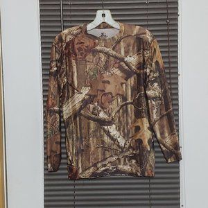Starter mens polyester long sleeve camo very fitted shirt  size L 42-44
